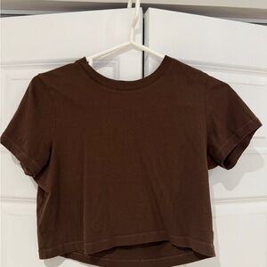Cotton On Chocolate Brown Crop Top